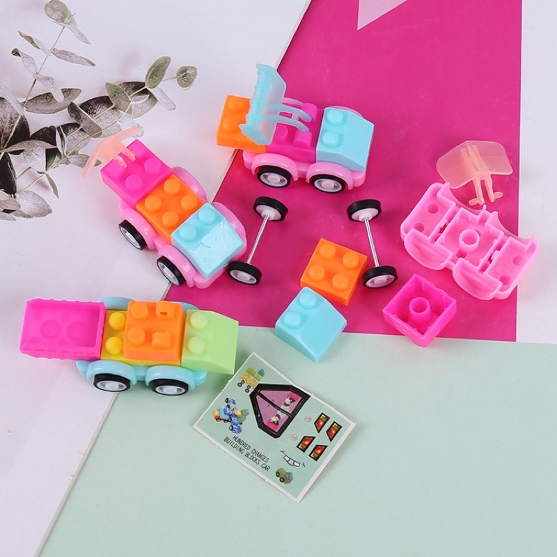 [ Rẻ Vô Địch ] Xe Ô Tô Mô Hình Lego Công Trình, Đồ Chơi Ô Tô Mini Chạy Đà Cho Bé.