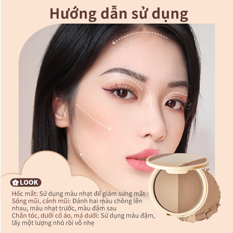 Hộp phấn tạo khối Judydoll 2 màu đa dụng không thấm nước điều dầu hiệu quả 8g