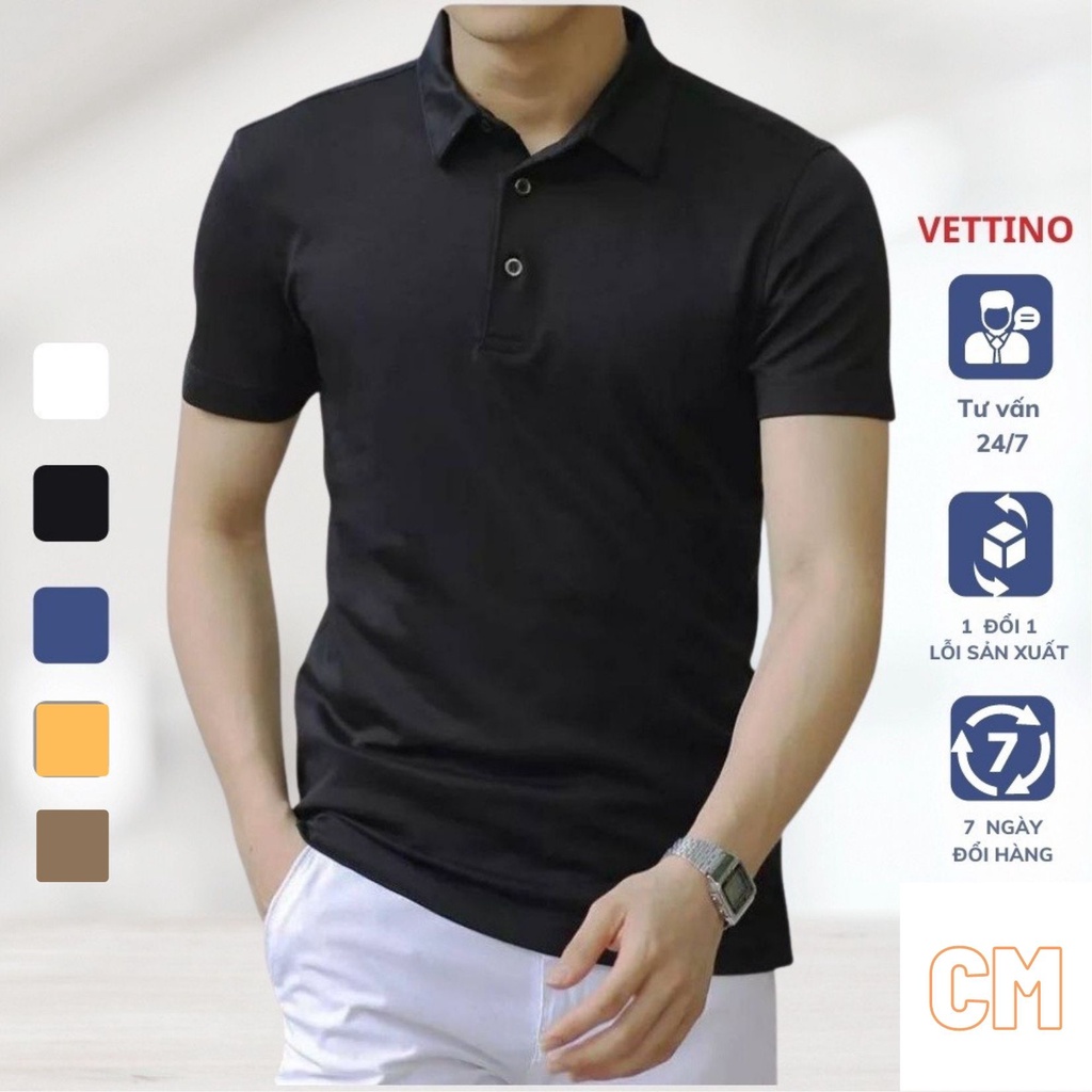 Áo polo namXẢ SỐCáo polo nam trơn cổ bẻ HOT TREND 2022 chất da cá CAO CẤP