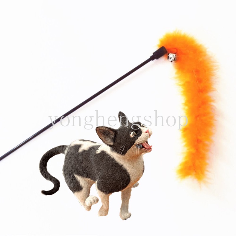 Gậy Đồ Chơi Gắn Lông Vũ Tập Tương Tác Cho Mèo