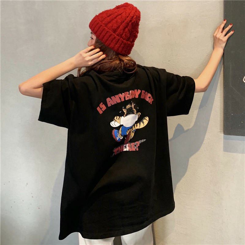 Áo Thun tay lỡ Unisex in Hổ