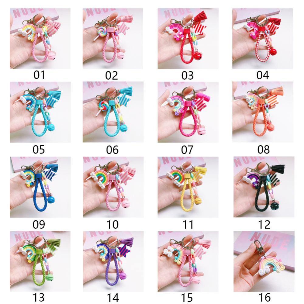 Móc Khóa Sứ Màu Cầu Vồng Dễ Thương G6U4