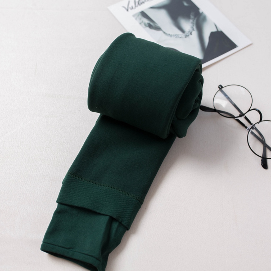 {Soltweter} Quần Legging Lót Lông Cừu Màu Trơn Cỡ Lớn Thời Trang Thu Đông Dành Cho Nữ