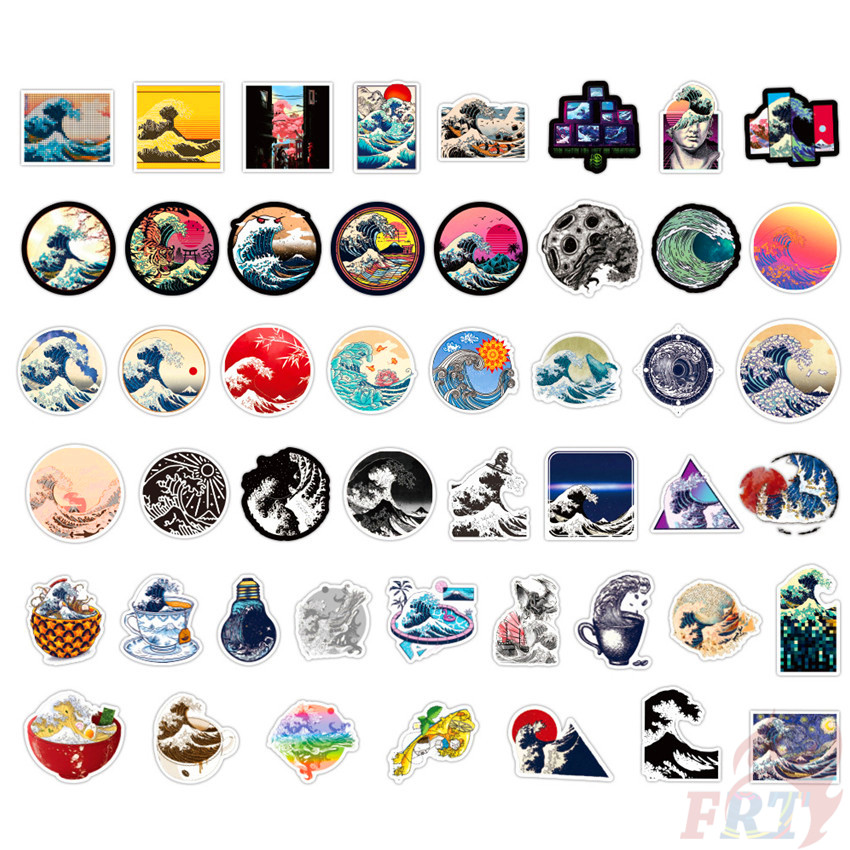 ❉ Ukiyoe - The Great Wave off Kanagawa Stickers ❉ 100Pcs/Set Waterproof DIY Fashion Doodle Decals Stickers