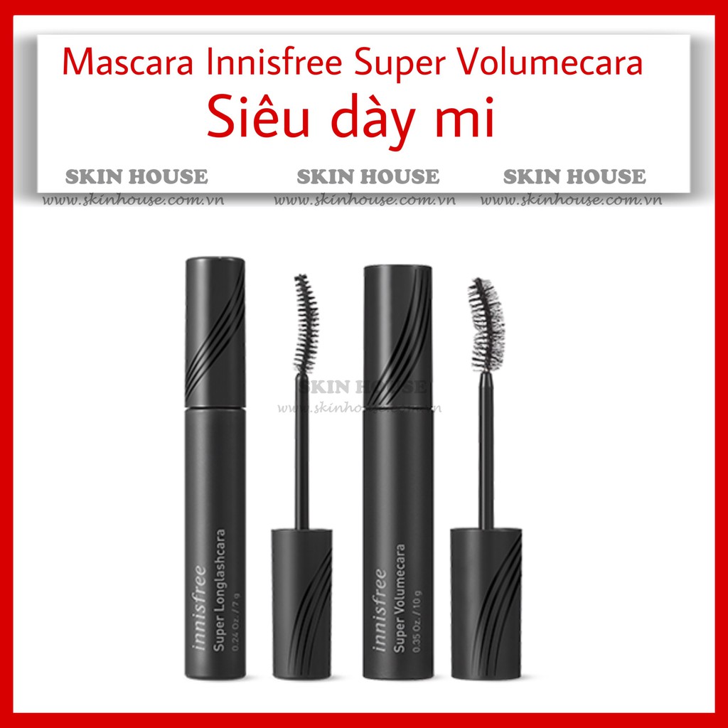 Sẵn - Mascara Innisfree Super Volumecara Siêu Dày Mi - Skinhouse 0986136861