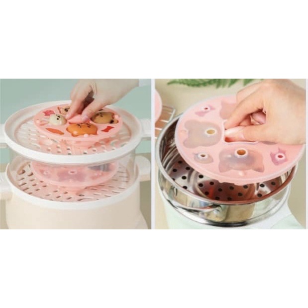 Khuôn hấp kèm nắp làm bánh, pudding, rau câu, đậu hũ non cho bé ăn dặm