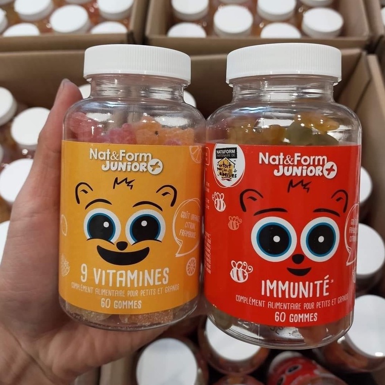Kẹo Dẻo Hình Gấu Nat Form Junior Bổ Sung 9 Loại Vitamin Tăng Sức Đề Kháng Cho Trẻ Trên 3 Tuổi - NATFORM PHÁP