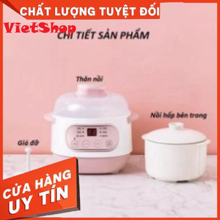 💕Bảo Hành 12 Tháng💕 Nồi Hầm Cháo, Kho Cá Chậm, Hầm Cách Thủy, Ninh Cháo Cho Bé 4In 1 Tiện Dụng Cho Gia Đình Bạn - Viet