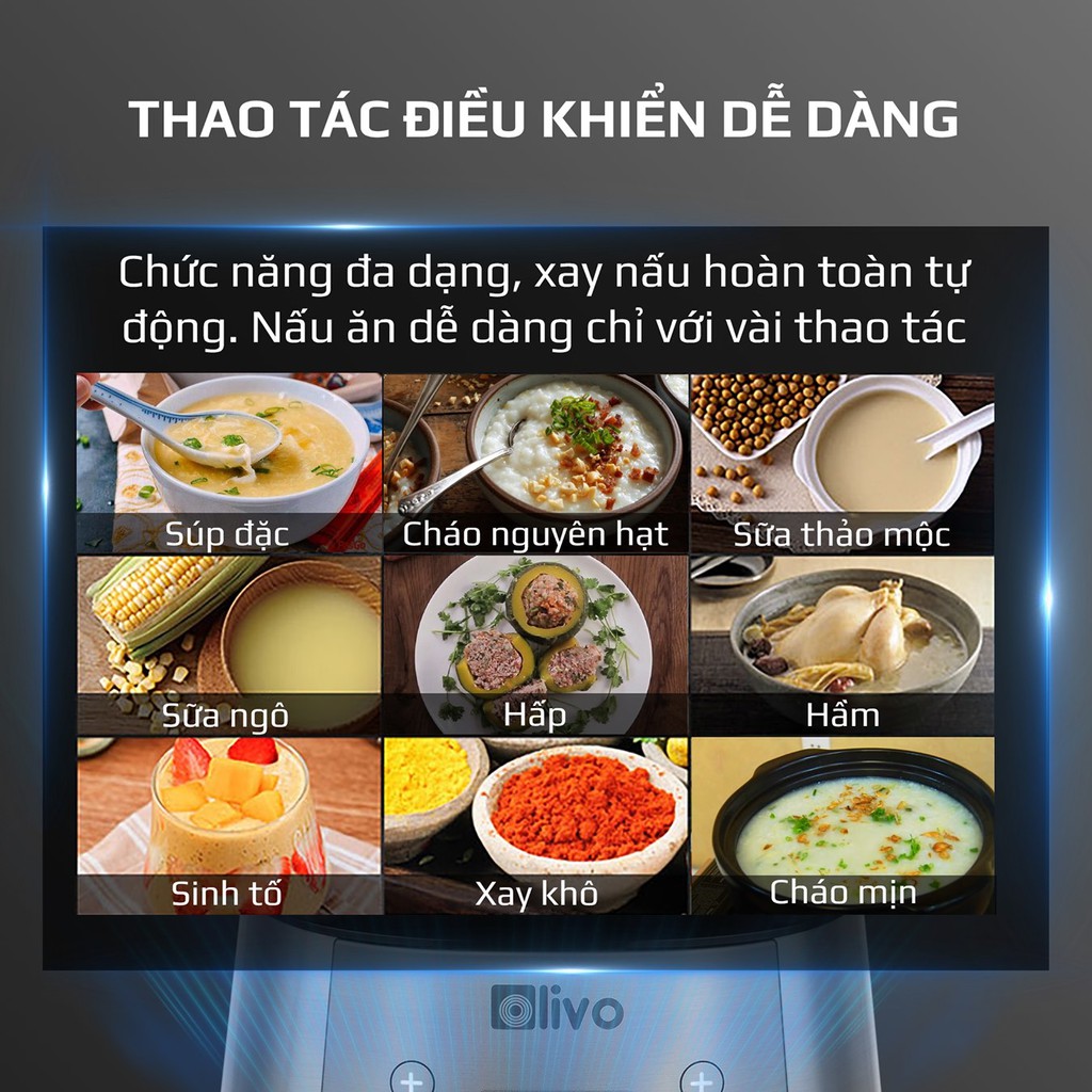 Máy Làm Sữa Hạt Đa Năng OLIVO X20 Chính Hãng - Sữa Đậu Nành - Xay Sinh Tố - Bảo Hành 24 Tháng