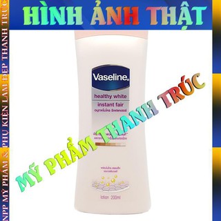 Sữa dưỡng thể làm trắng da Vaseline Healthy White Instant Fair chai 200ml