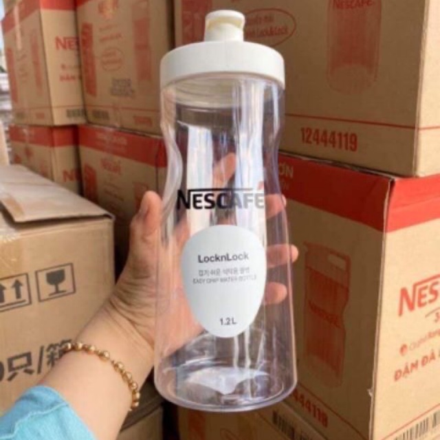 Bình đựng nước Nescafe 1,2 lit (bình lock & lock)