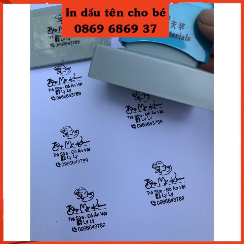 Con Dấu In Theo yêu cầu Không Phai ( Dấu + Mực) Minh In