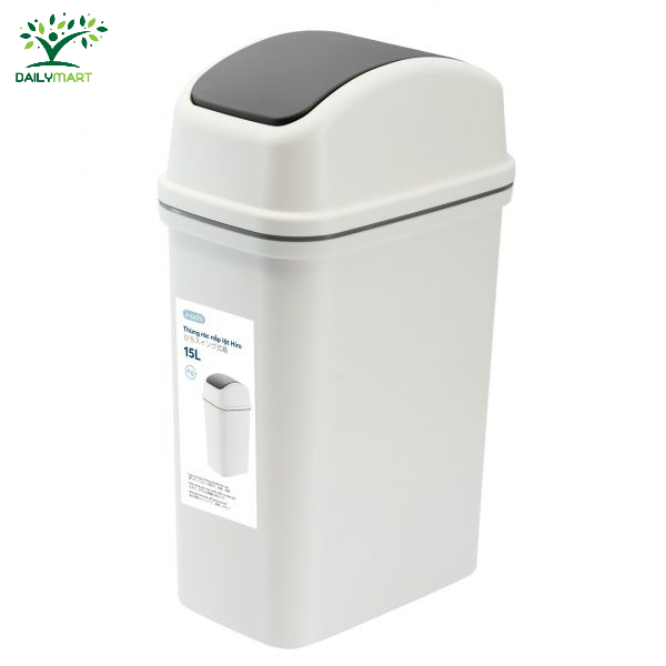 Thùng Đựng Rác Nắp Lật Hiro 5L-10L-15L Chính Hãng Inochi