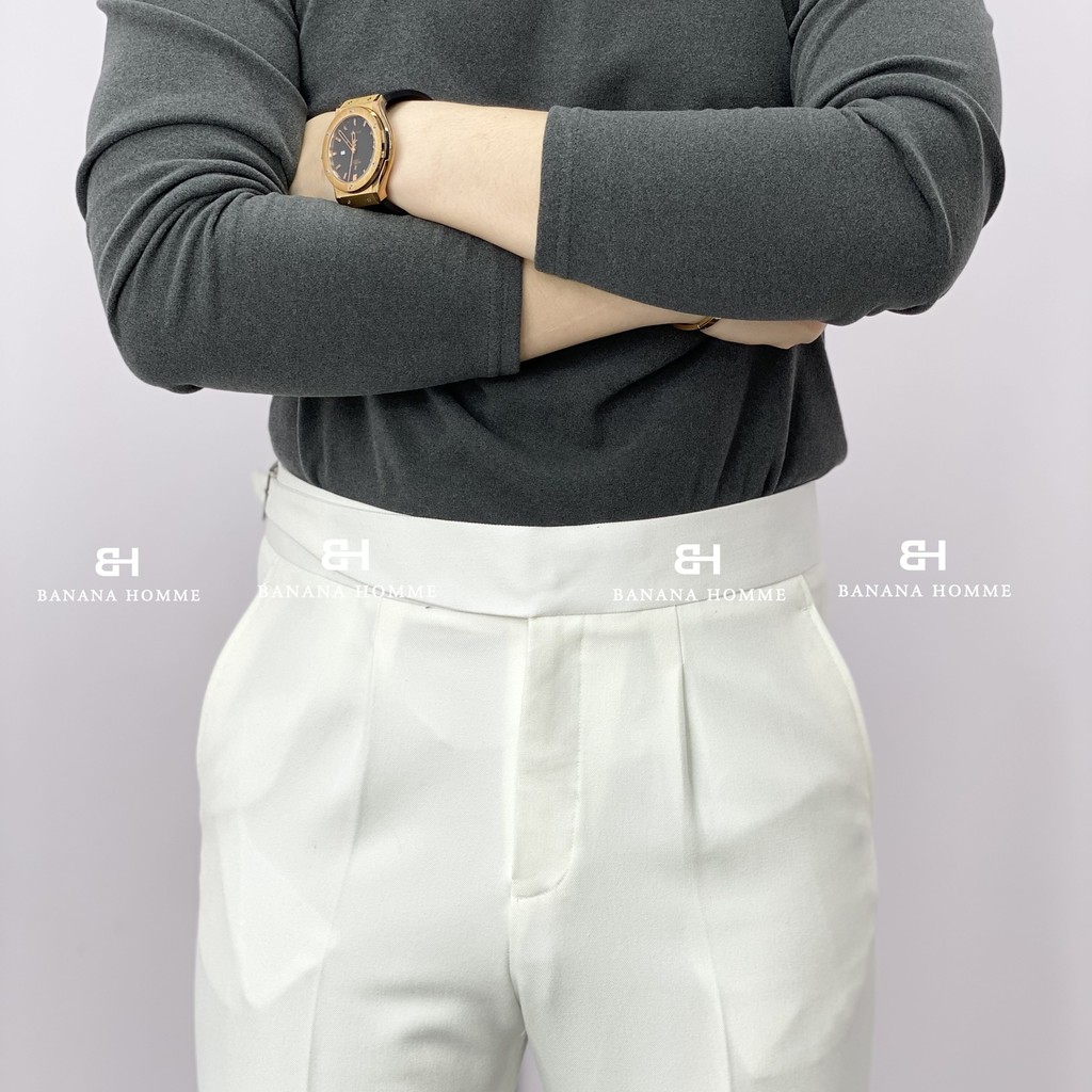 Quần Âu Nam Sidetab BANANA HOMME Cao Cấp, Cạp Cao, Phong Cách Ý 2021 | BigBuy360 - bigbuy360.vn