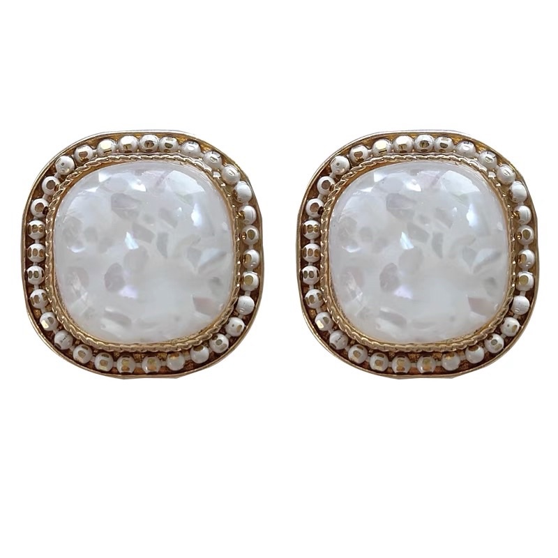 Khuyên tai đính hạt cổ điển đơn giản - Maben