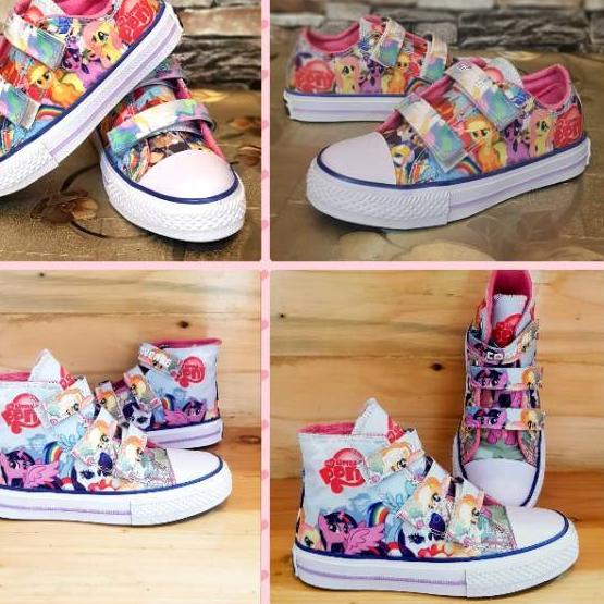 Rất đặc biệt✡➼ ☌ Giày Converse Họa Tiết Ngựa pony Cho Bé Gái / Bé Gái / Trẻ Em (Bán Hàng Chất Lượng Cao)┓