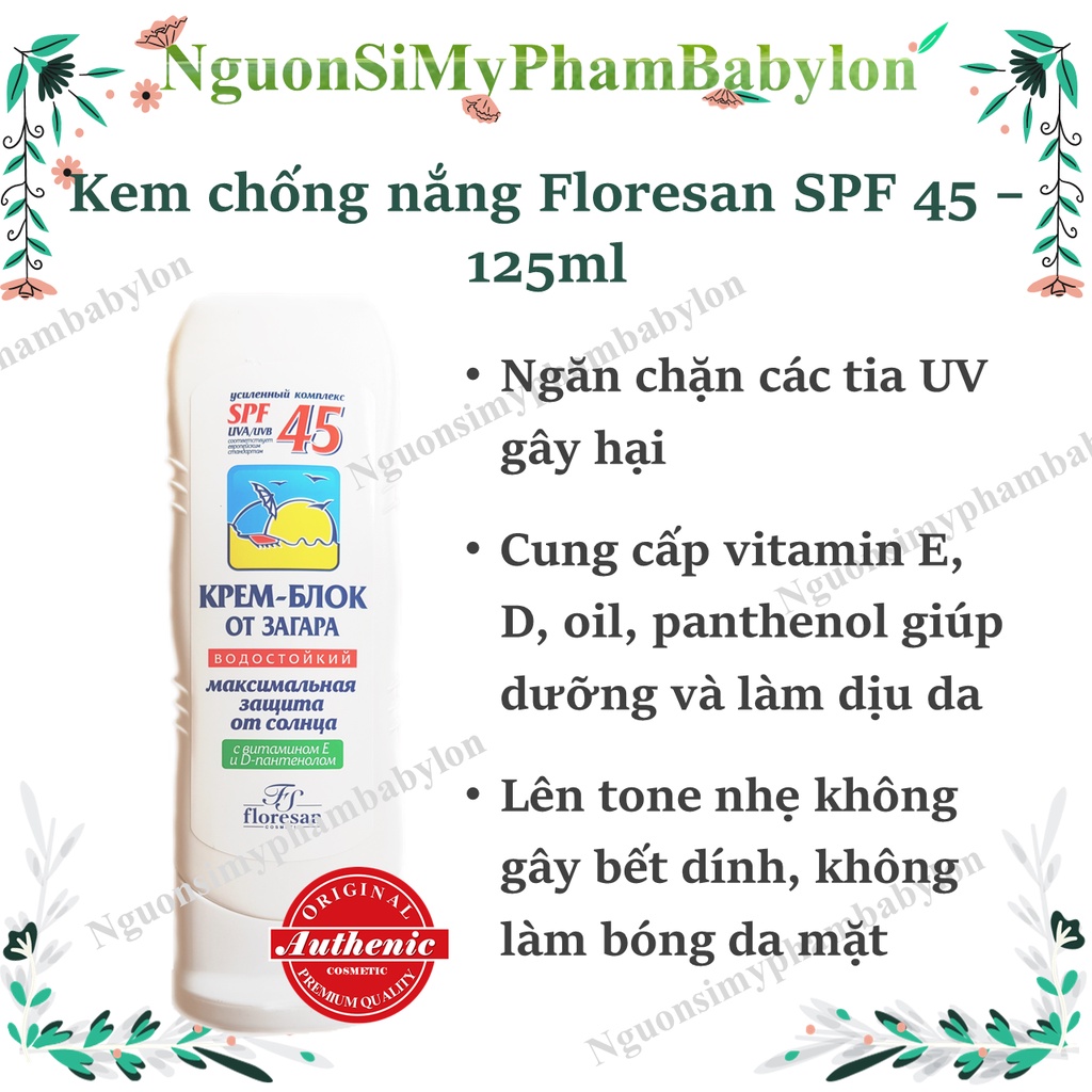 Kem chống nắng Floresan SPF 45 - 125ml