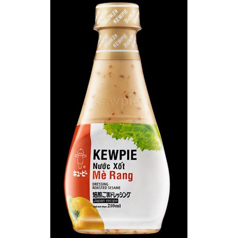 COMBO 4 CHAI NƯỚC XỐT MÈ RANG KEWPIE CAM KẾT CHÍNH HÃNG ( chai 210ml ) - ăn kem rong nho, rau salad