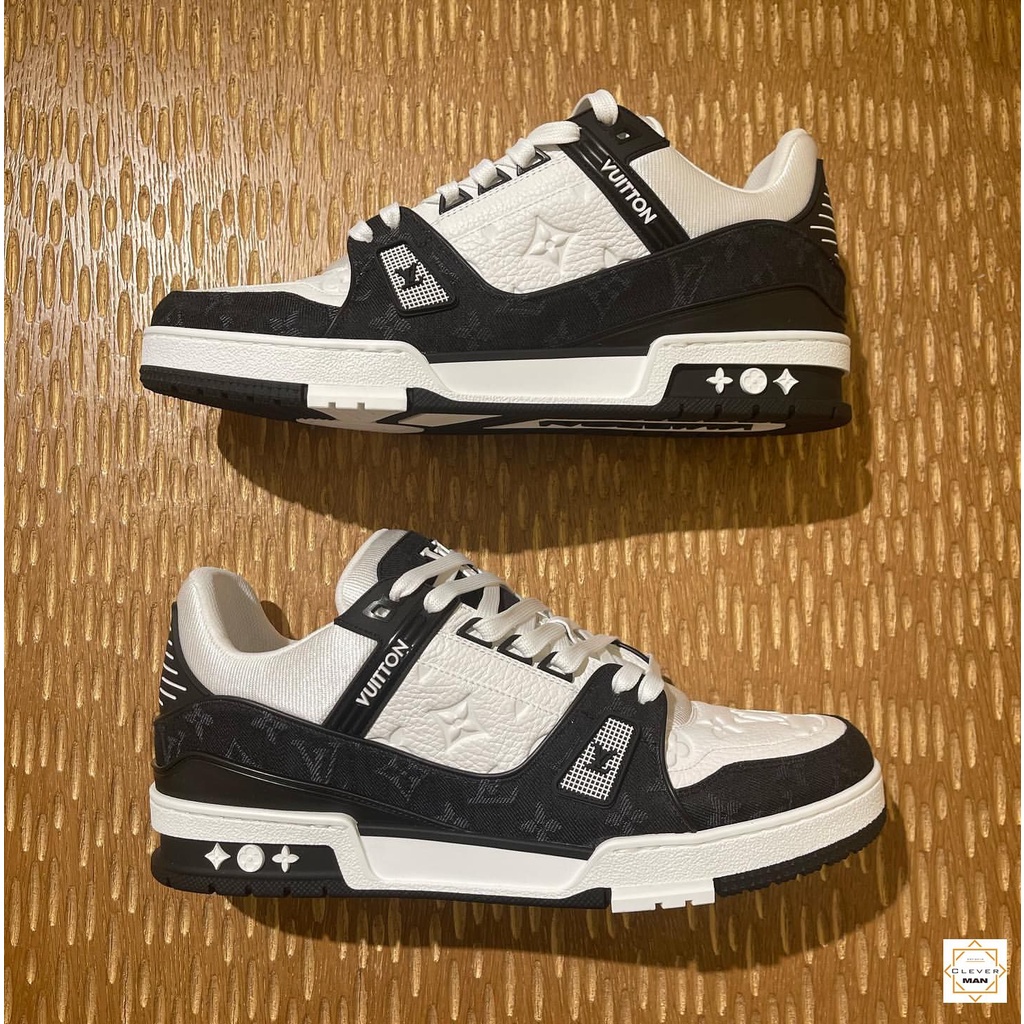 Giày Thể Thao LV Trainer White Black White Đen Trắng Cực Phong Cách Cho Cả Nam Và Nữ Clever Man Store