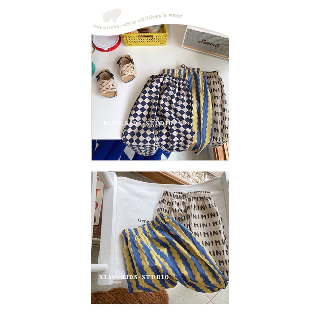[Babycat] Hàng Có Sẵn Quần Dài Dáng Rộng Bằng Cotton Nguyên Chất Phong Cách Hàn Nhật Thời Trang Mùa Hè Hàn Quốc Thông Dụng Chống Muỗi Phong Cách Phương Tây Dành Cho Bé Trai Bé Gái