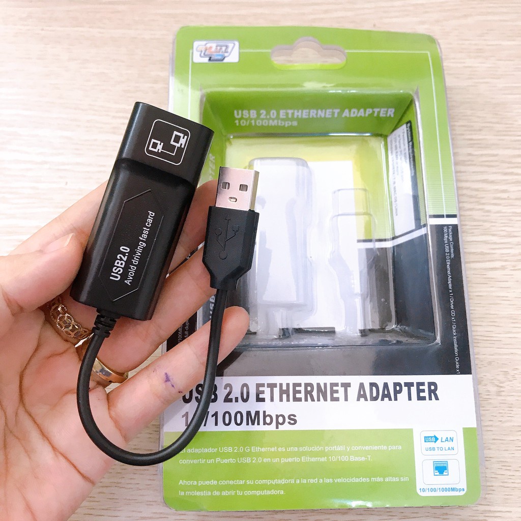 USB To Lan - Cáp Chuyển Đổi USB 3.0 Sang Lan 10/100/1000 Mbps Gigabit .Dây chuyển đổi USB 3.0 sang cổng mạng lan RJ45