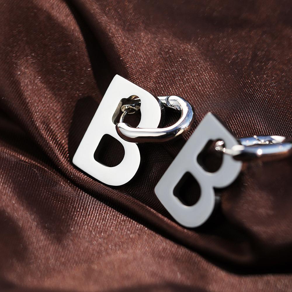 Hoa Tai Dáng Dài Mặt Hình Chữ B Thời Trang Cho Nữ