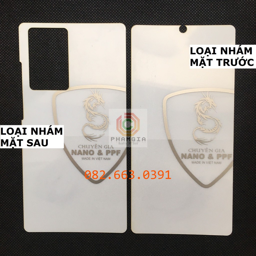 Dán ppf mặt trước/ mặt sau, full viền samsung galaxy s20 ultra chuẩn xịn tự phục hồi vết thương