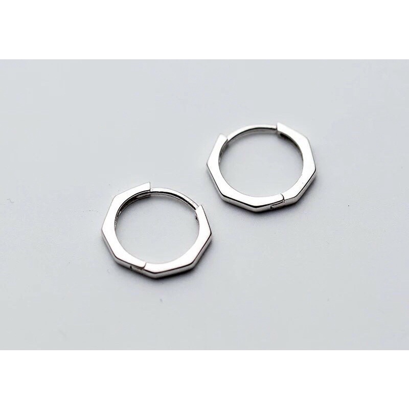 Khuyên tai tròn ngũ , lục giác bản vuông đk 1-1,2cm