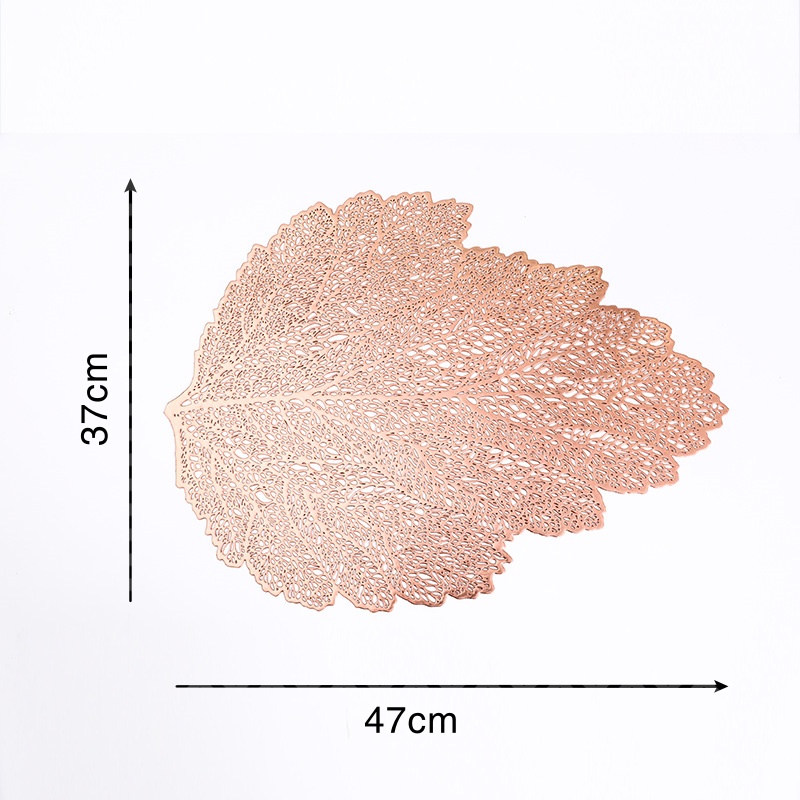 Tấm Lót Cách Nhiệt PVC, Miếng Lót Bàn Ăn Hình Chiếc Lá, Thảm Trải Bàn Ăn Gia Đình, Nhà Hàng  - Maydecor