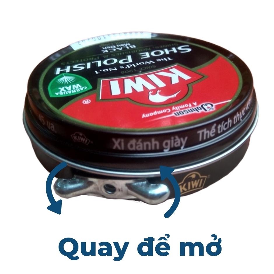 Xi sáp đành giày màu đen hãng KIWI
