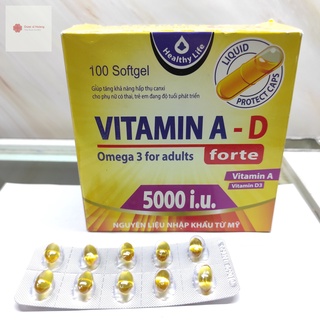 VITAMIN A-D Forte - Tăng Cường Sức Khỏe, Nâng Cao Đề Kháng, Tốt Cho Mắt,Da