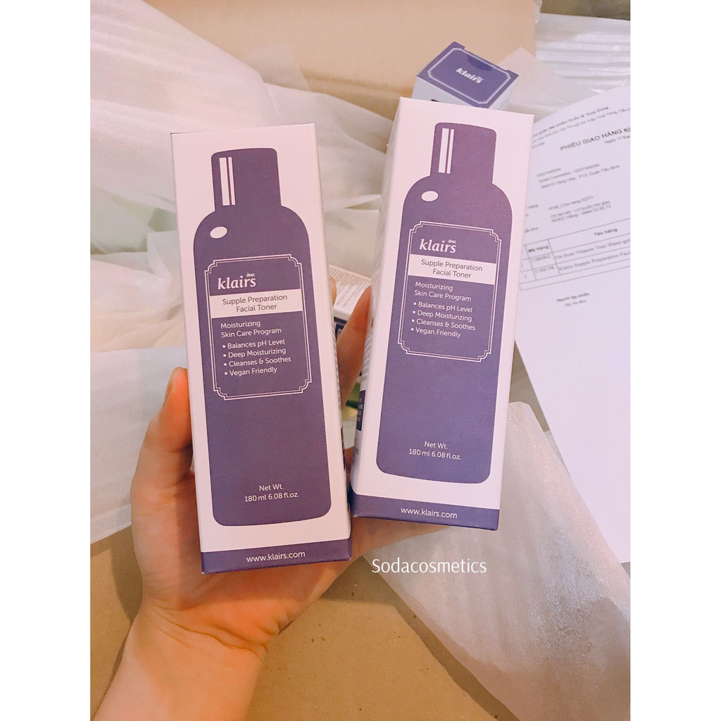 Nước hoa hồng Klairs Supple Preparation Toner 180ml