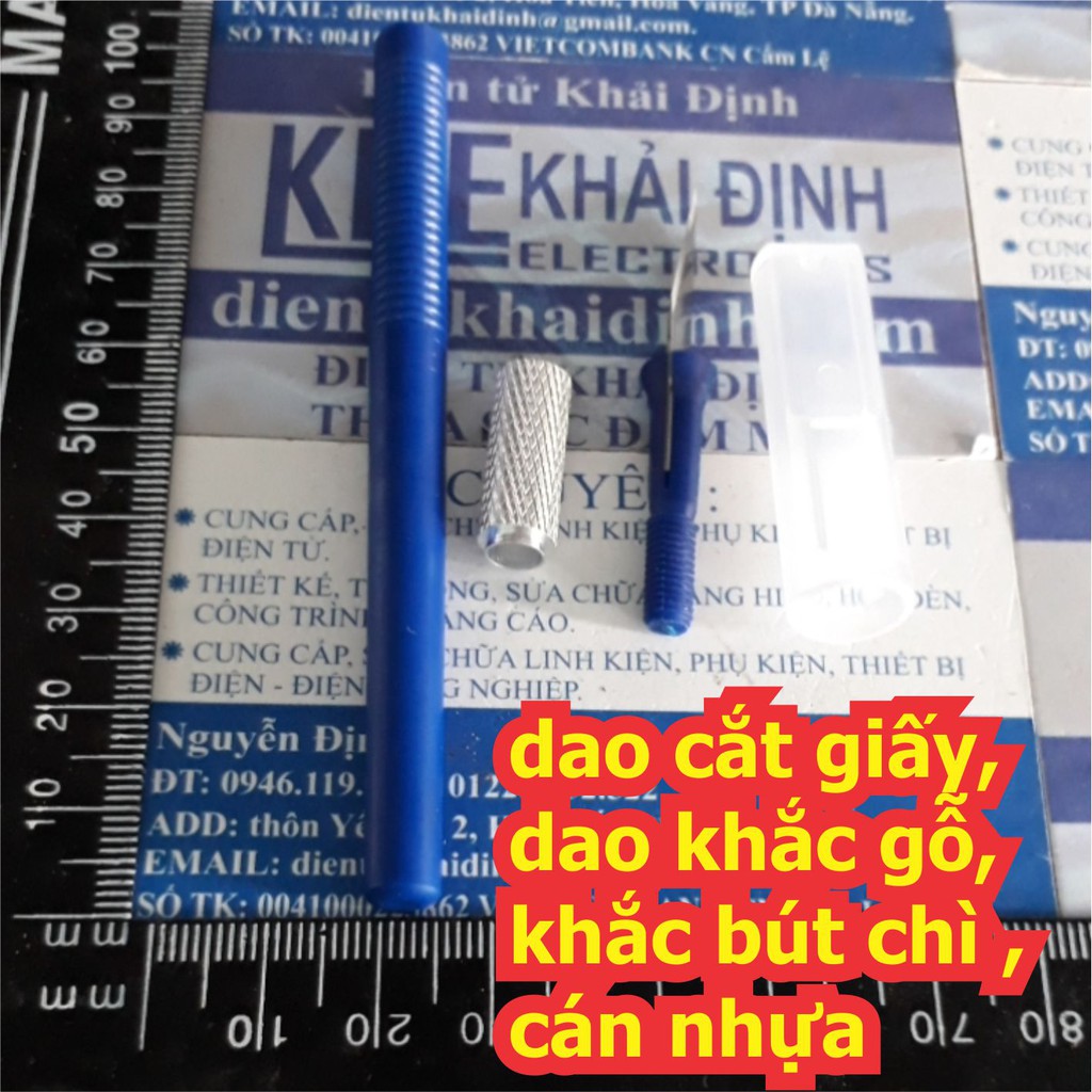 Dao cắt giấy, dao khắc gỗ, khắc bút chì , cán nhựa mũi rất nhọn kde6684