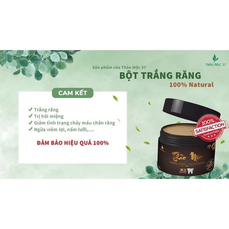 Bột Trắng Răng Thảo Mộc 37 ( mẫu mới )