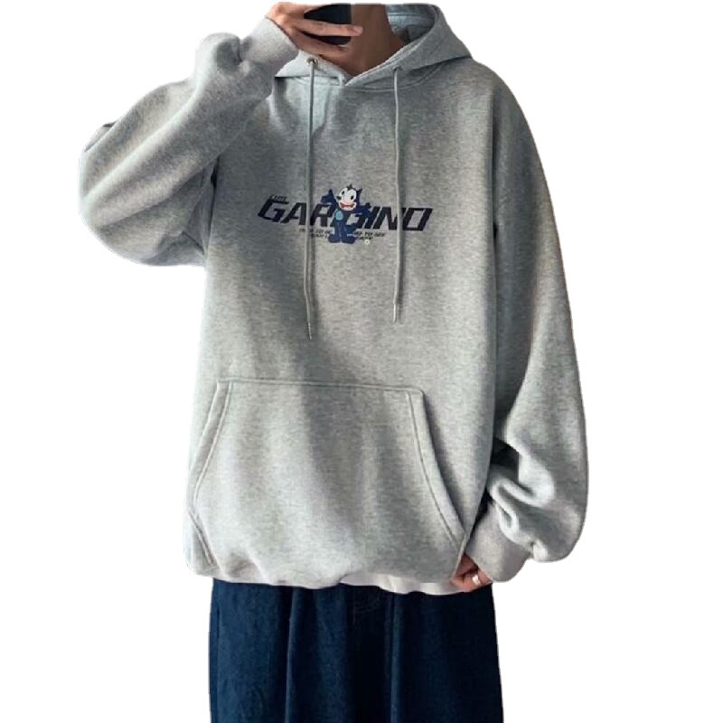 Áo hoodie dáng rộng in họa tiết hoạt hình phong cách Nhật Bản thời trang năng động cho nam và nữ size M-5XL