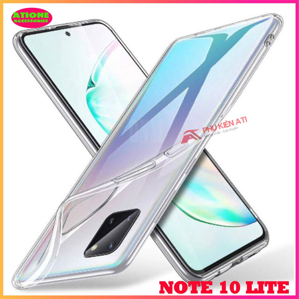 Ốp lưng Samsung Note 10 lite- Dẻo Trong suốt- Loại dày lâu ố vàng