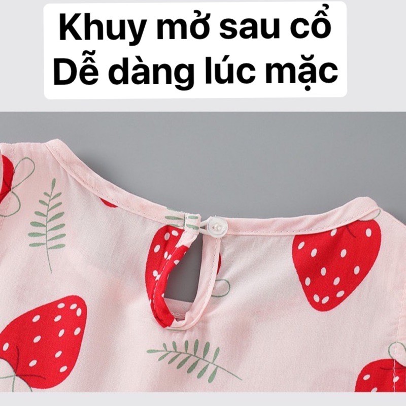 Váy Lanh Không Tay Mùa Hè Cho Bé Gái