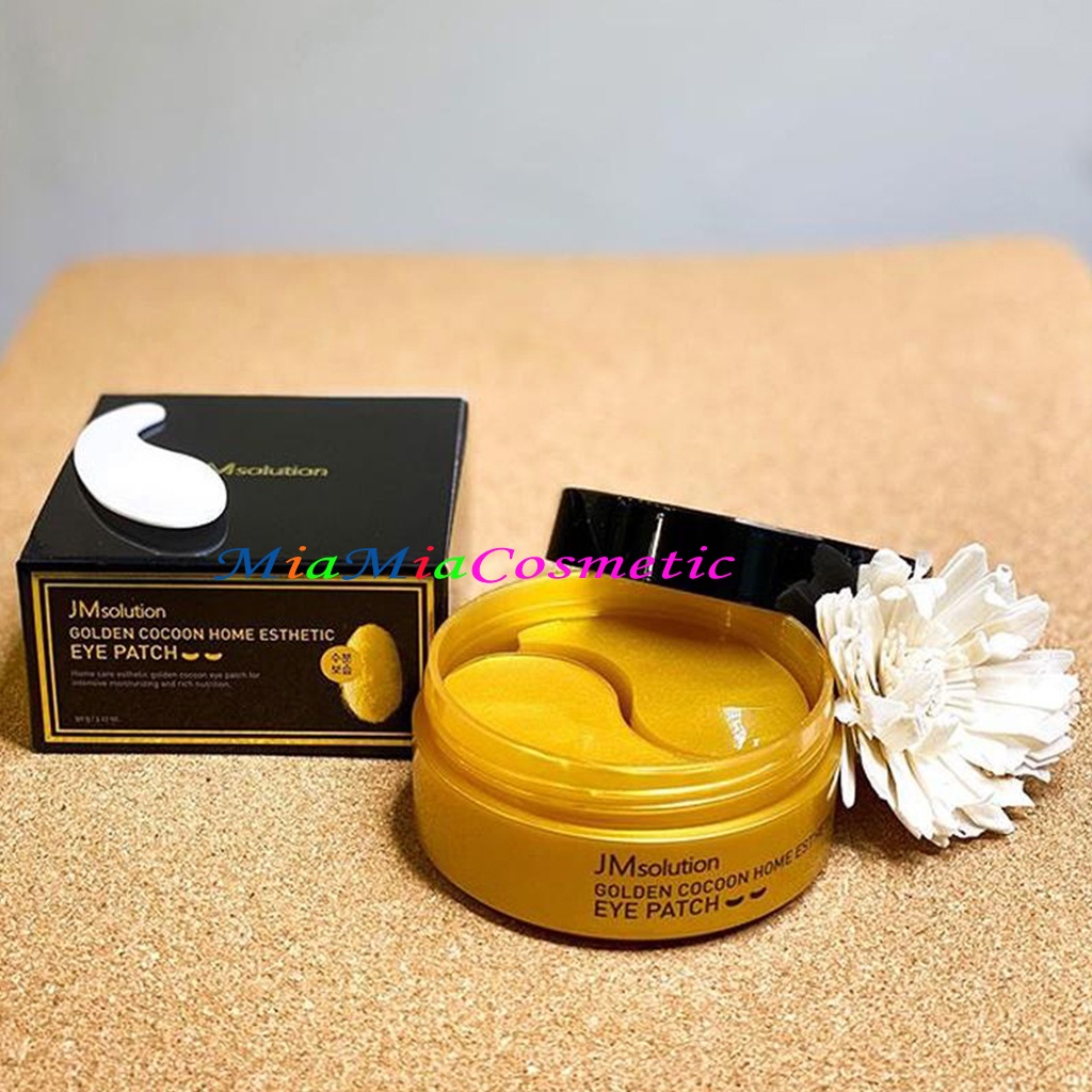 Mặt Nạ Mắt JM SOLUTION Kén Tằm Vàng Cải Thiện Nếp Nhăn, Chống Lão Hóa Jmsolution Golden Cocoon Home Esthetic Eye Patch