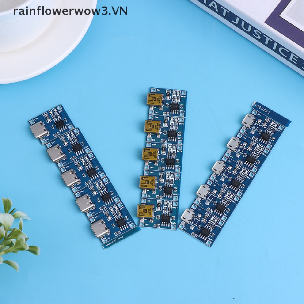 Bộ 5 Bảng Mạch Sạc 5V 1A TYPE-C Micro USB 18650 TC4056A TP4056 Chuyên Dụng