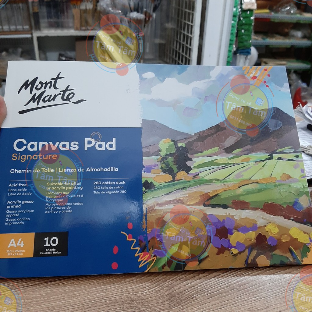 [ TÂM TÂM ]-Canvas dạng sổ Mont Marte, Canvas Pad Mont Marte các size A5/A4/A3-