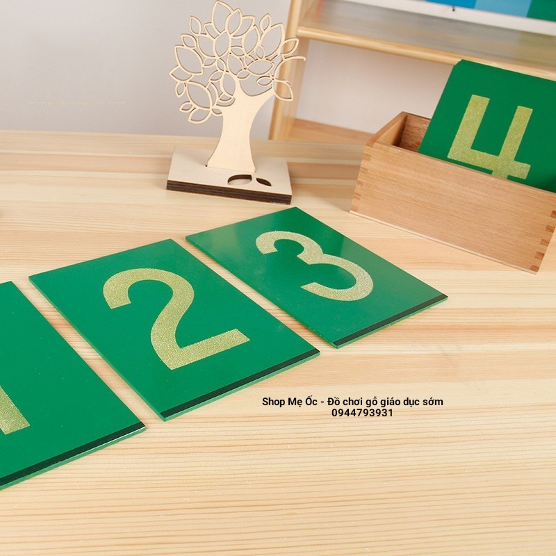 (Bản quốc tế) Bộ số nhám 0-9 - Giáo cụ Montessori