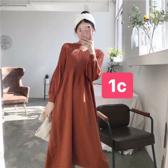 Váy len thân dài