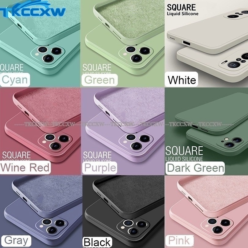 Ốp điện thoại viền silicon dẻo khung vuông sang trọng cho Realme 8i C25Y C21Y Q3T Q3S Narzo 30