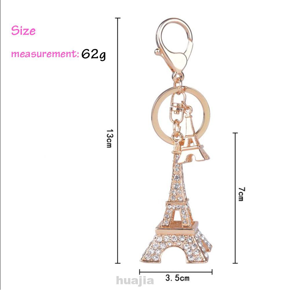 Móc Khóa Hình Tháp Eiffel Đính Đá Thời Trang