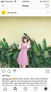 Đầm ca rô rút ngực