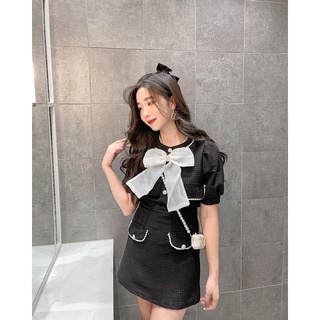 set voan viền Ngọc + tag nơ đá