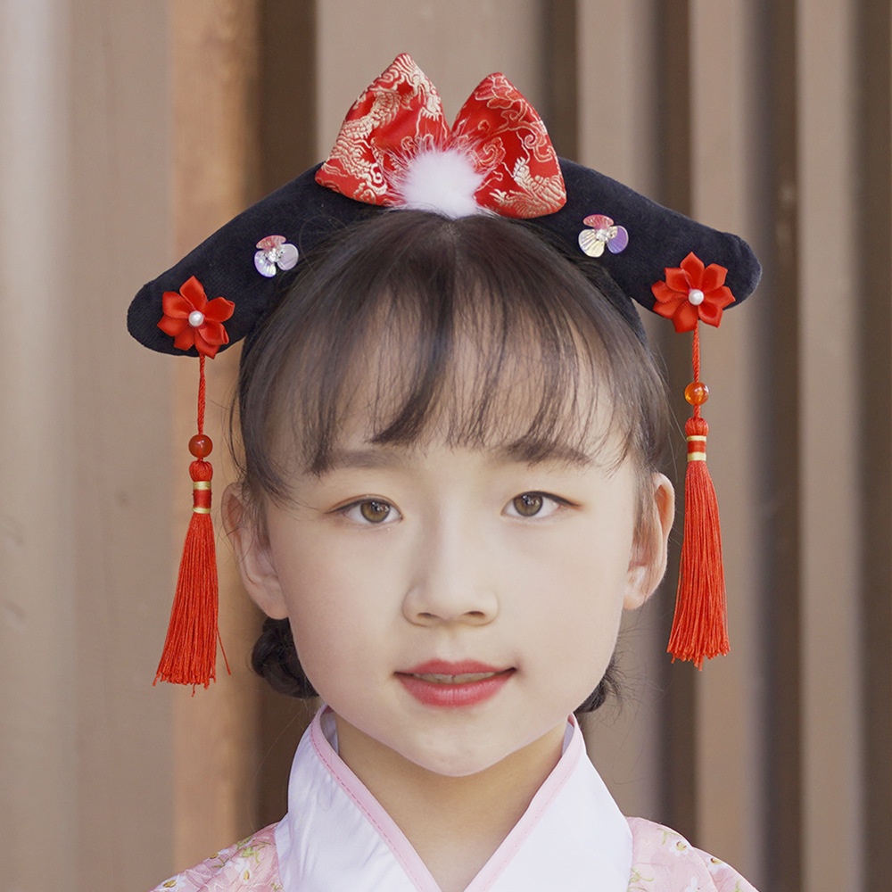 Cài tóc tua rua đính hoa phong cách Trung Hoa cổ điển dễ thương cho bé gái