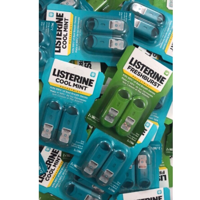 🍃🍃 Xịt thơm miệng Listerine - Cool Mint   Pocketmist 7,7ml🍃🍃