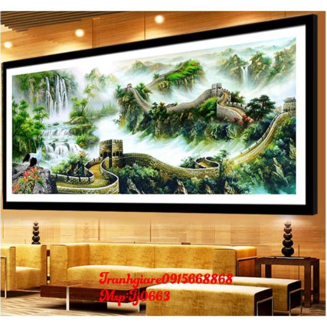 Tranh thêu chữ thập vạn lý trường thành 192×78cm