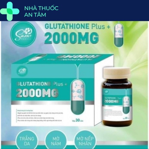 Viên uống glutathione 2000mg, viên uống trắng da glutathion 2000 mờ nám đẹp da tăng cường nội tiết tố